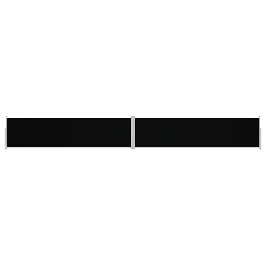 Seitenmarkise Ausziehbar Schwarz 160x1200 cm