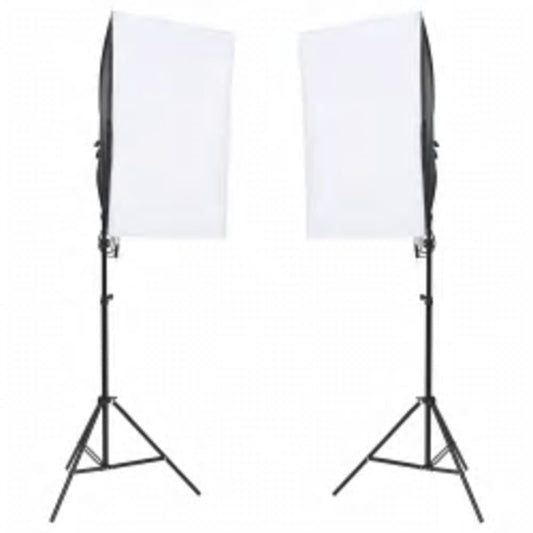 Fotostudio-Set mit Beleuchtung und Hintergrund