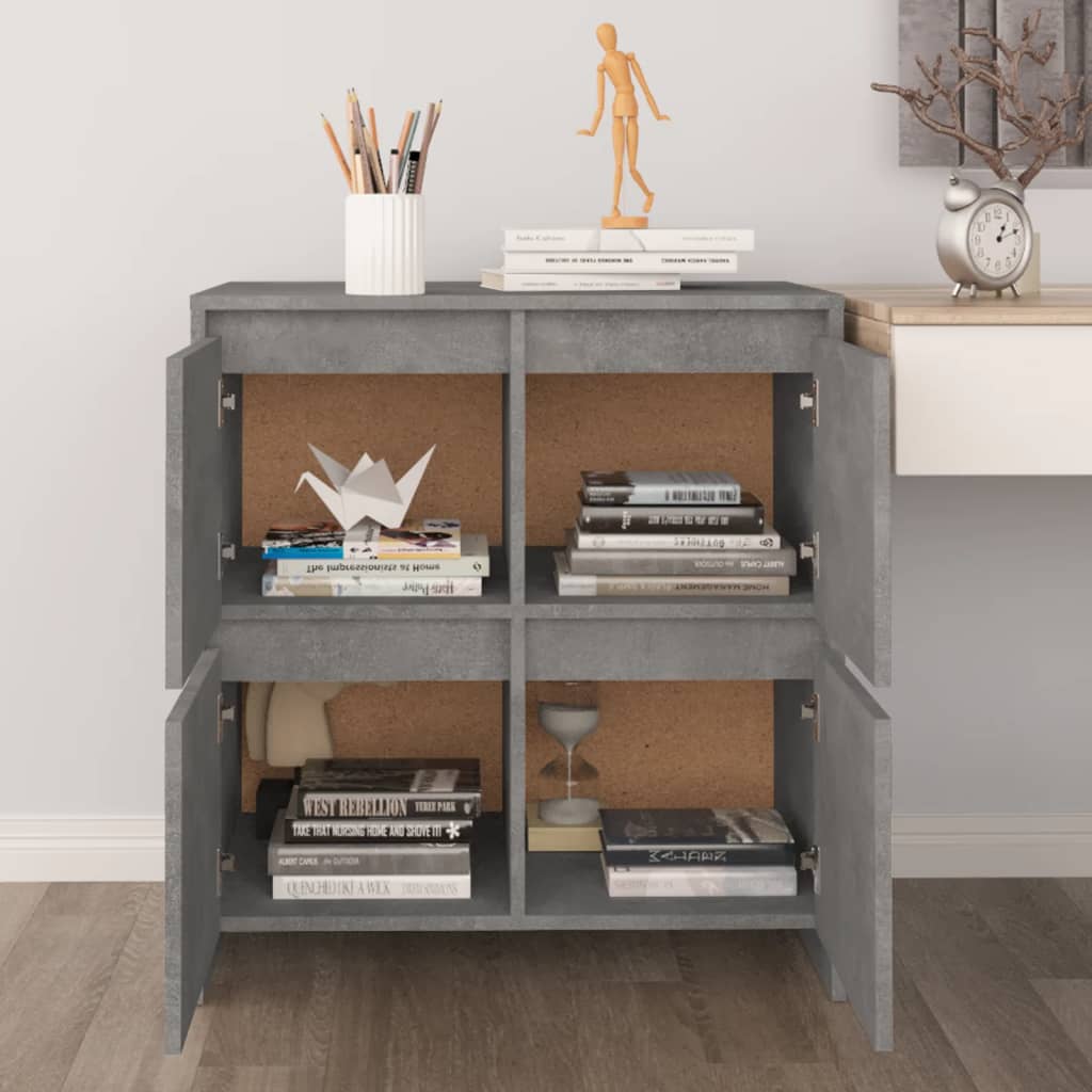 Sideboard Betongrau 70x41x75 cm Holzwerkstoff