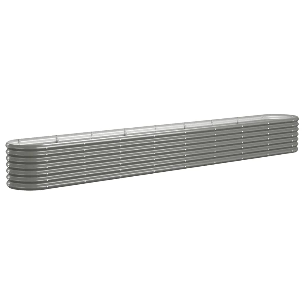 Hochbeet Verzinkter Stahl 332x40x36 cm Grau