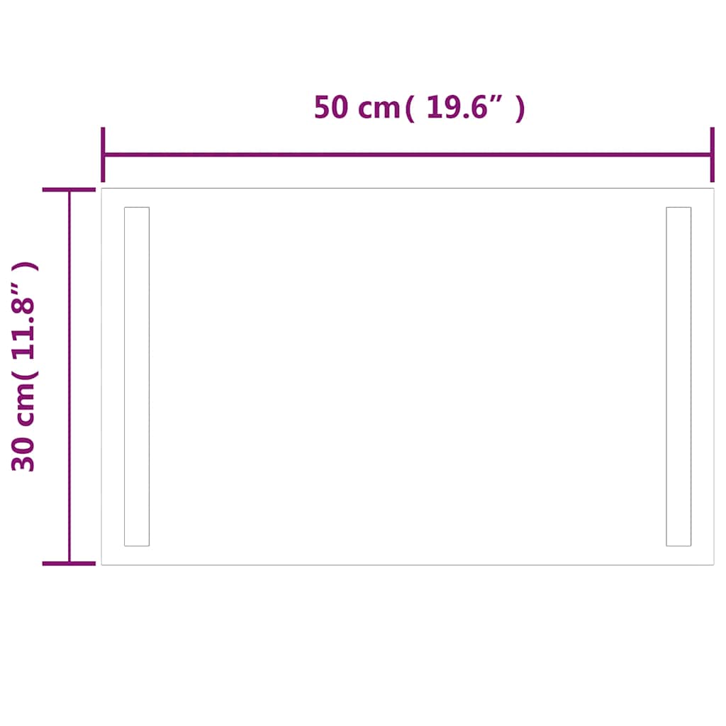 LED-Badspiegel 50x30 cm