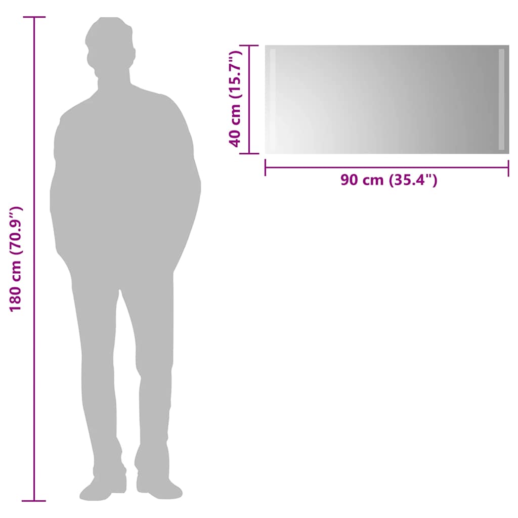 LED-Badspiegel 90x40 cm