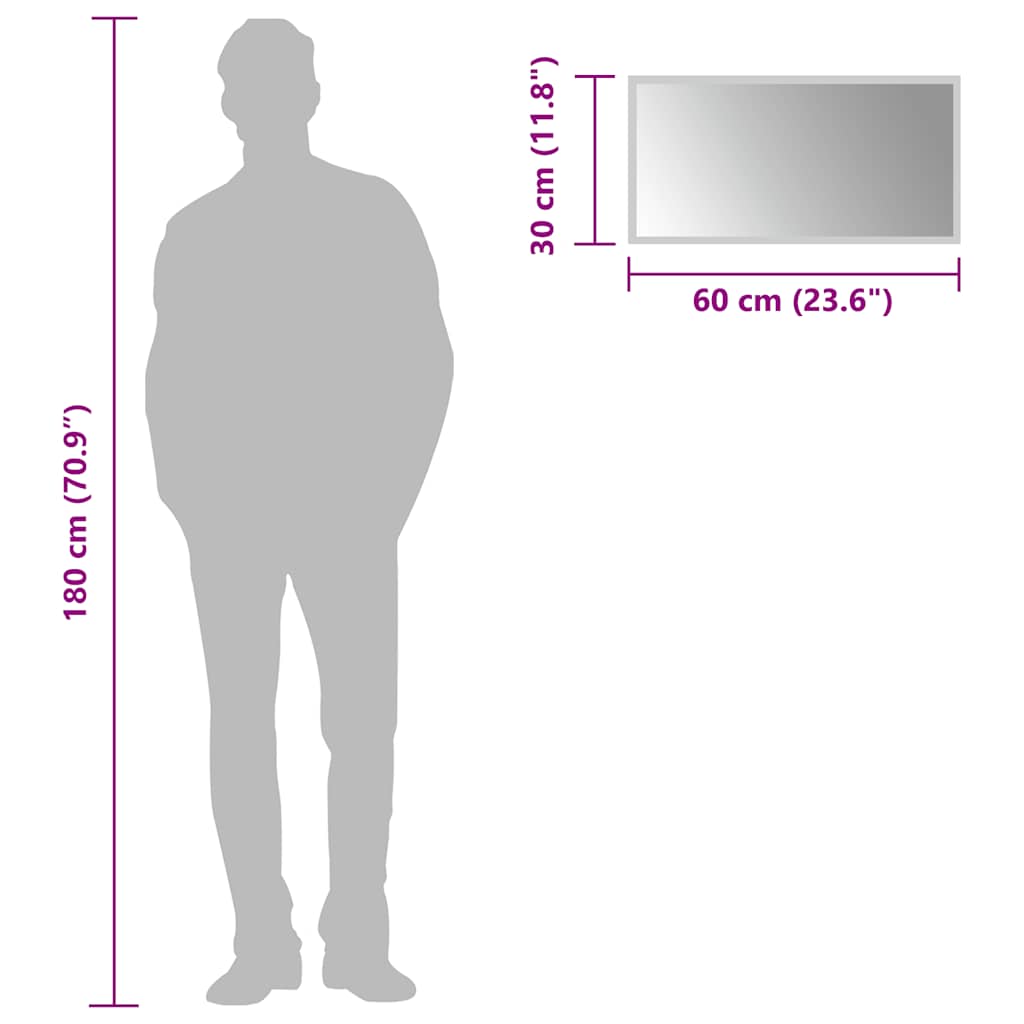 LED-Badspiegel 60x30 cm