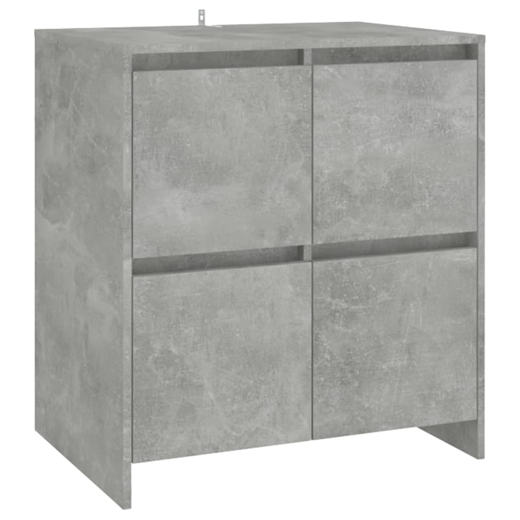 3-tlg. Sideboard Betongrau Holzwerkstoff
