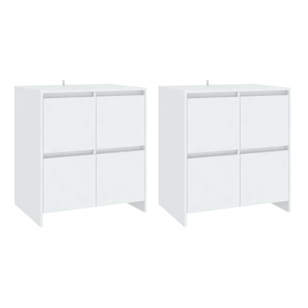 Sideboards 2 Stk. Weiß 70x41x75 cm Holzwerkstoff