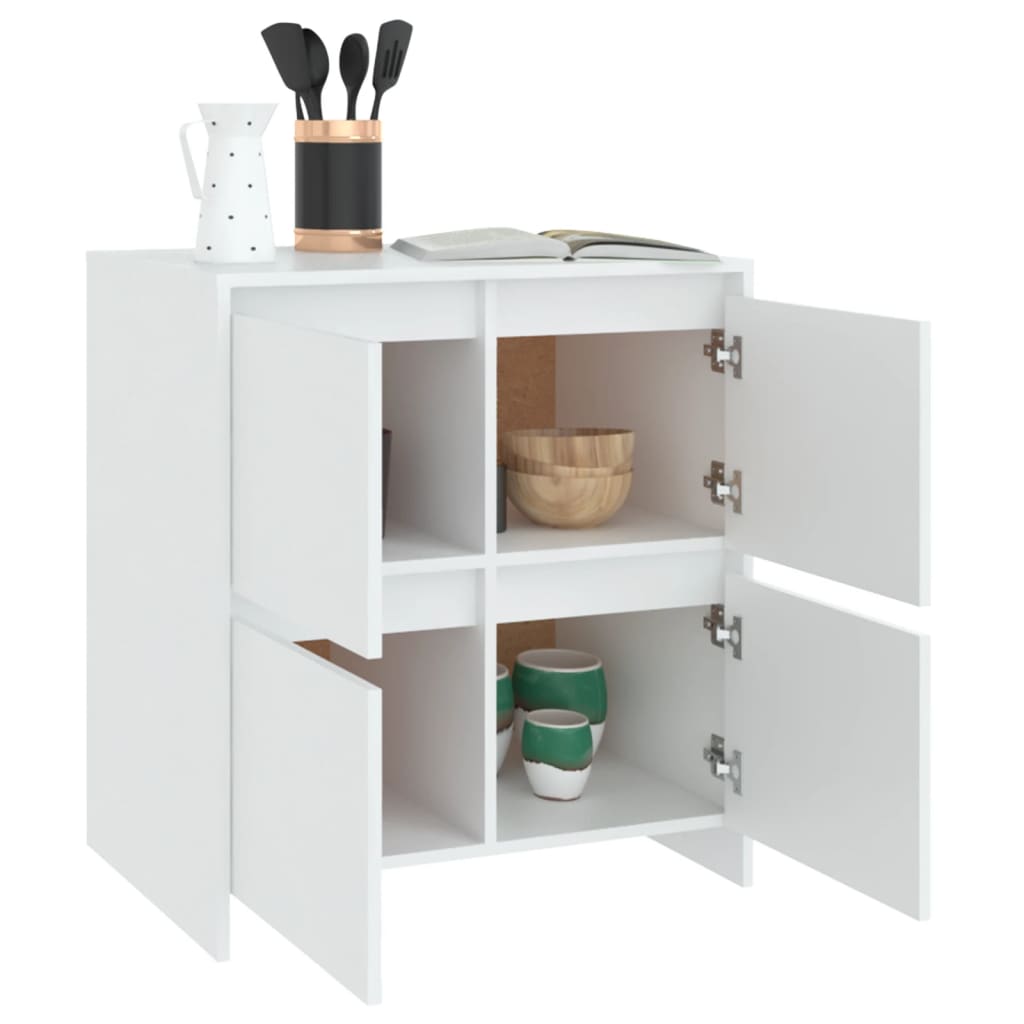 Sideboards 2 Stk. Weiß 70x41x75 cm Holzwerkstoff