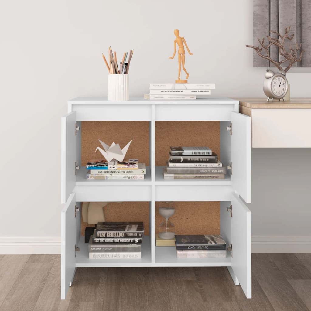 Sideboards 2 Stk. Weiß 70x41x75 cm Holzwerkstoff