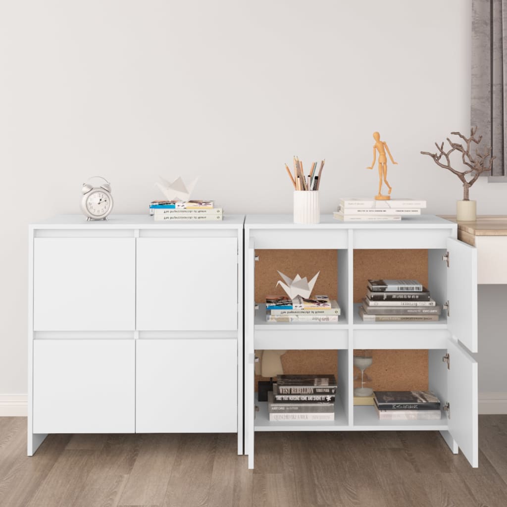 Sideboards 2 Stk. Weiß 70x41x75 cm Holzwerkstoff