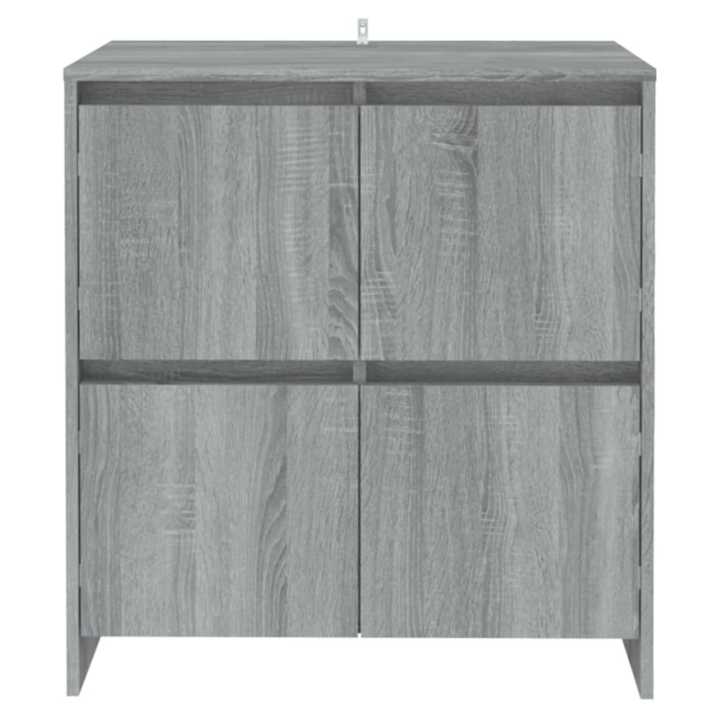 Sideboards 2 Stk. Grau Sonoma 70x41x75 cm Holzwerkstoff