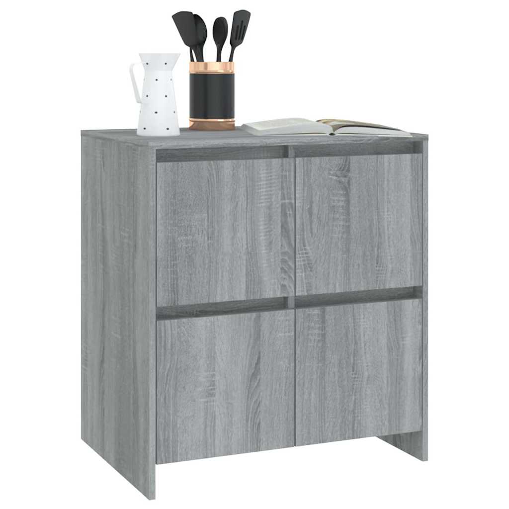 Sideboards 2 Stk. Grau Sonoma 70x41x75 cm Holzwerkstoff