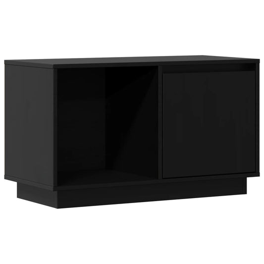 TV-Schrank Schwarz 74x35x44 cm Massivholz Kiefer