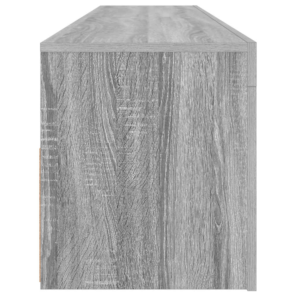 TV-Schrank mit LED-Leuchten Grau Sonoma 120x35x40 cm