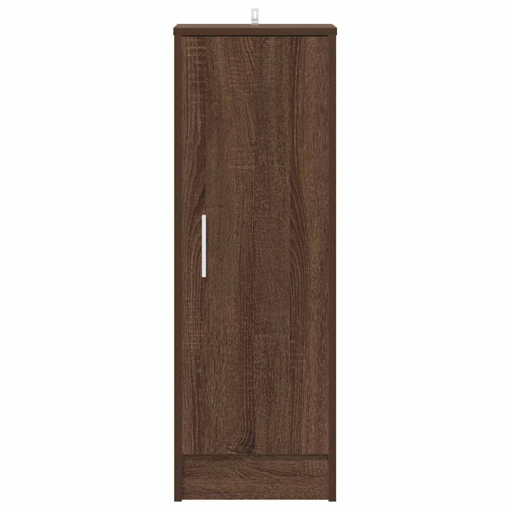 Schuhregal Braun Eichen-Optik 32x35x92 cm Holzwerkstoff