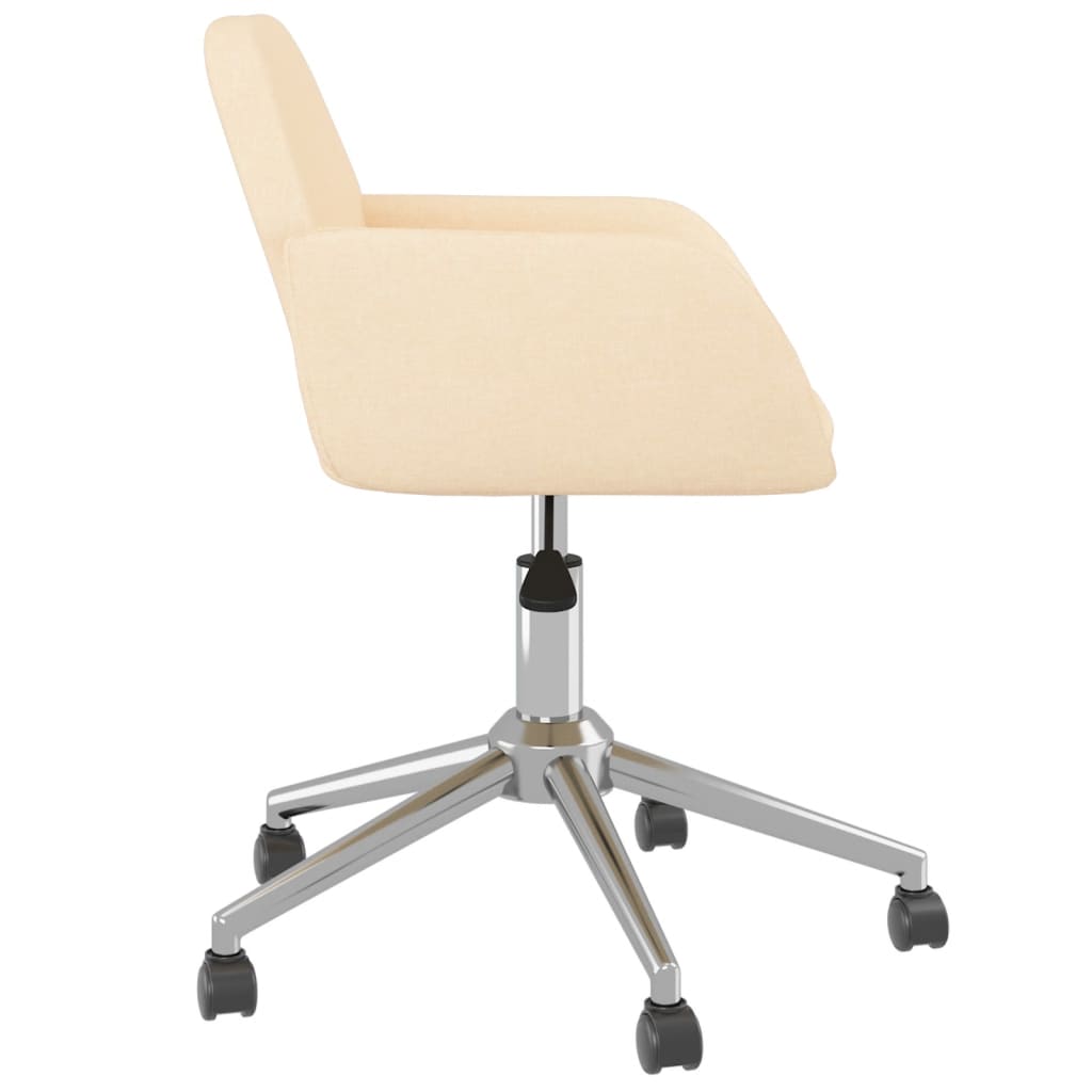 Esszimmerstühle 2 Stk. Drehbar Creme Stoff