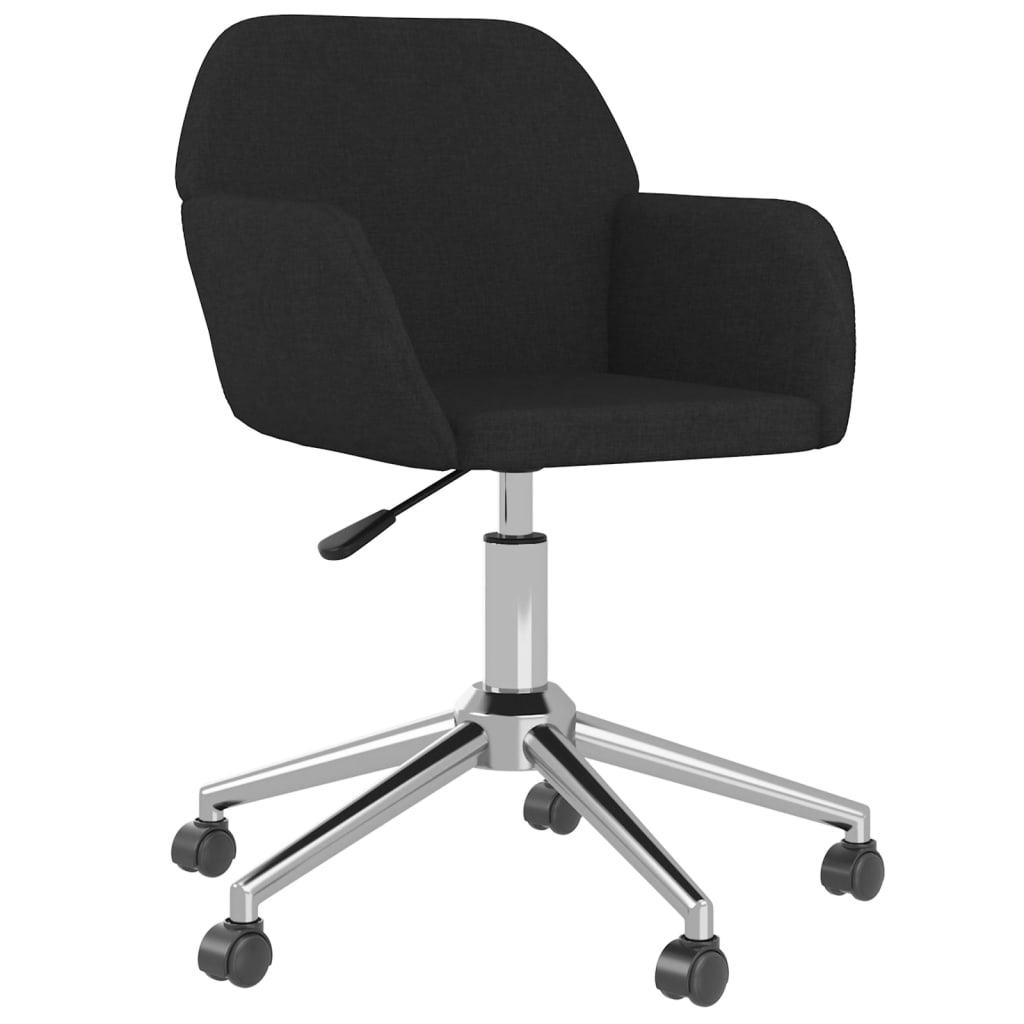 Esszimmerstühle 2 Stk. Drehbar Schwarz Stoff