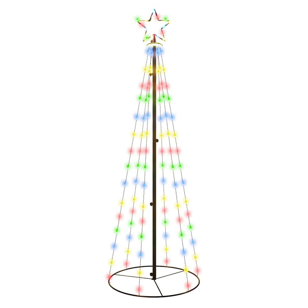 LED-Weihnachtsbaum Kegelform Mehrfarbig 108 LEDs 70x180 cm