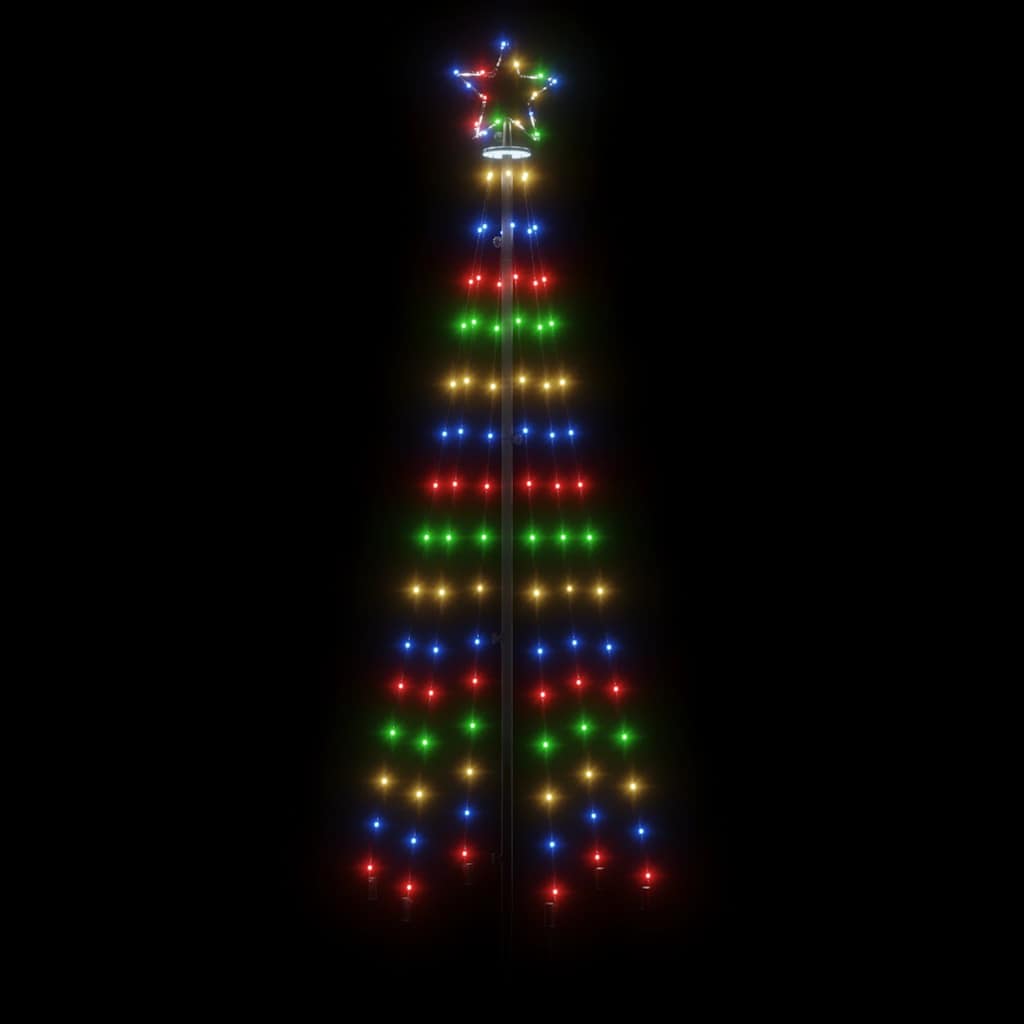 LED-Weihnachtsbaum Kegelform Mehrfarbig 108 LEDs 70x180 cm
