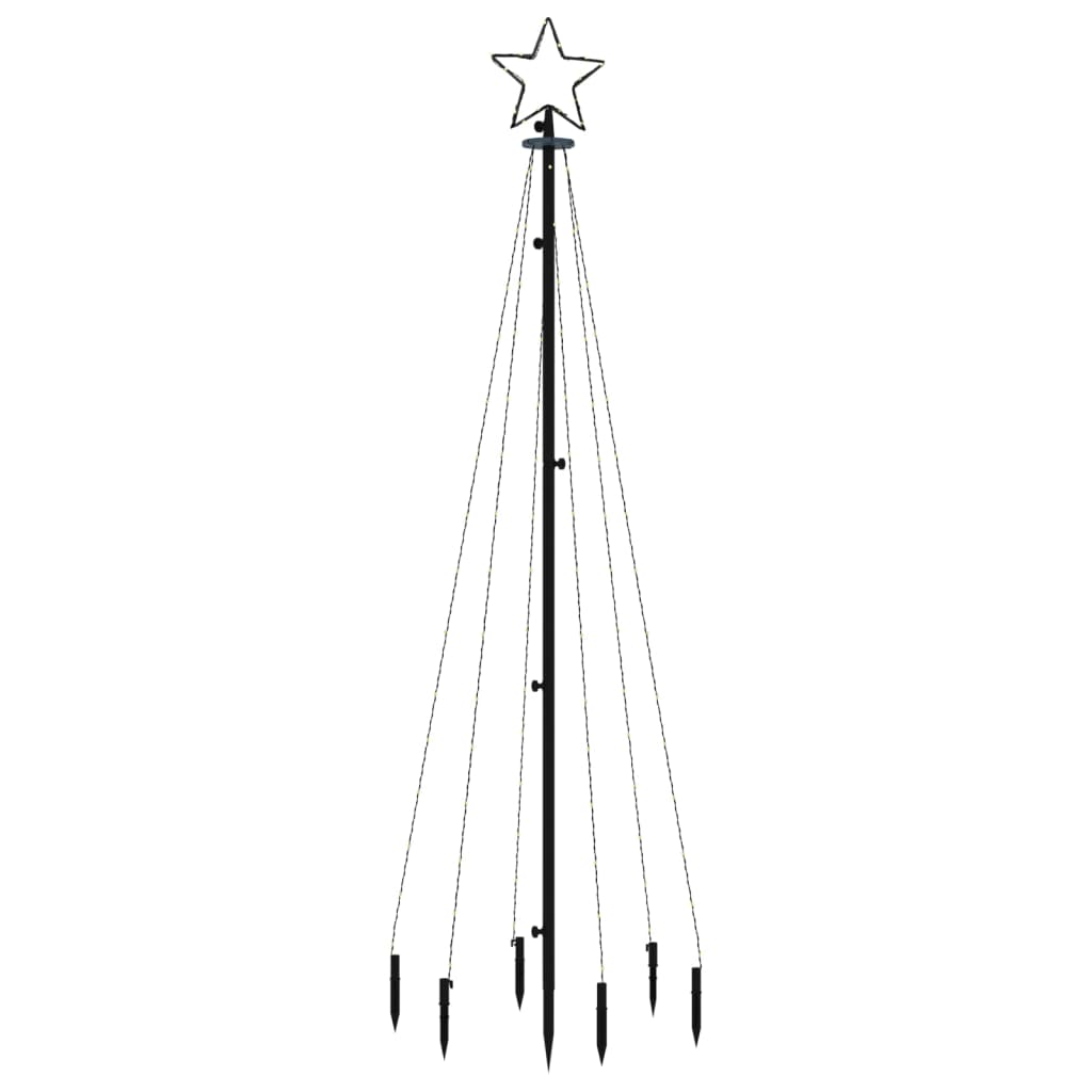 LED-Weihnachtsbaum mit Erdnägeln Kaltweiß 108 LEDs 180 cm