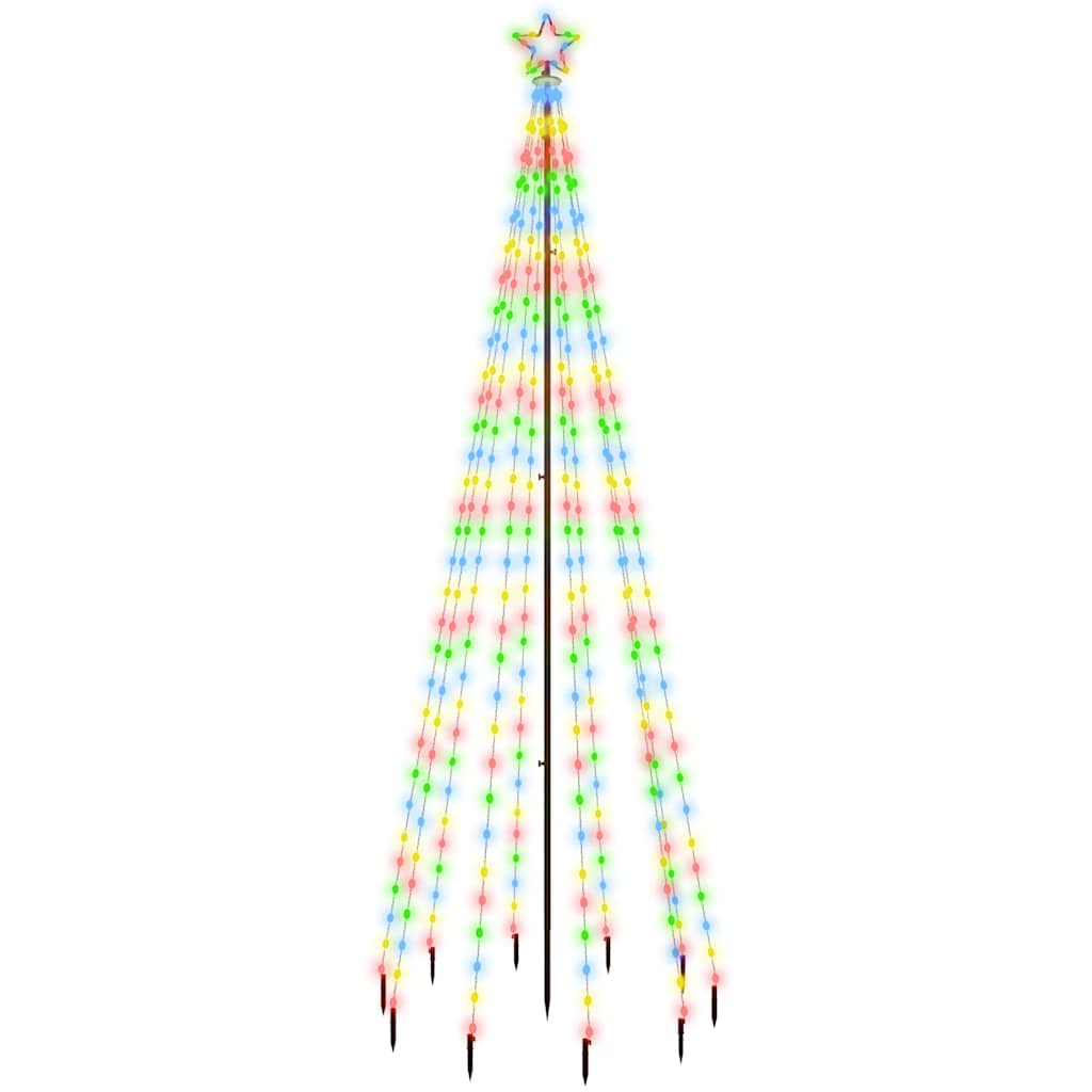 LED-Weihnachtsbaum mit Erdnägeln Mehrfarbig 310 LEDs 300 cm