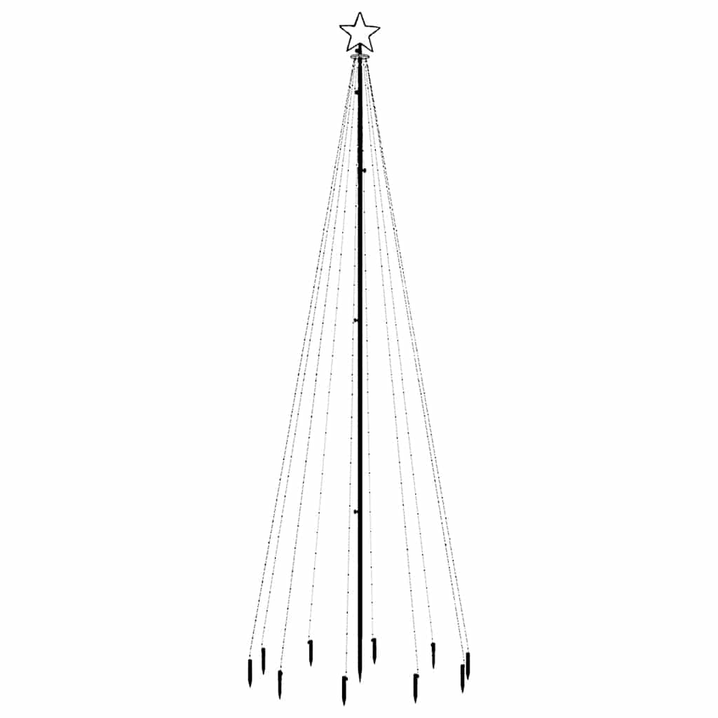 LED-Weihnachtsbaum mit Erdnägeln Mehrfarbig 310 LEDs 300 cm