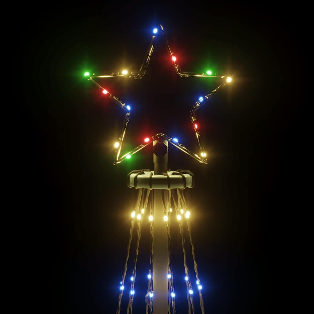 LED-Weihnachtsbaum mit Erdnägeln Mehrfarbig 310 LEDs 300 cm