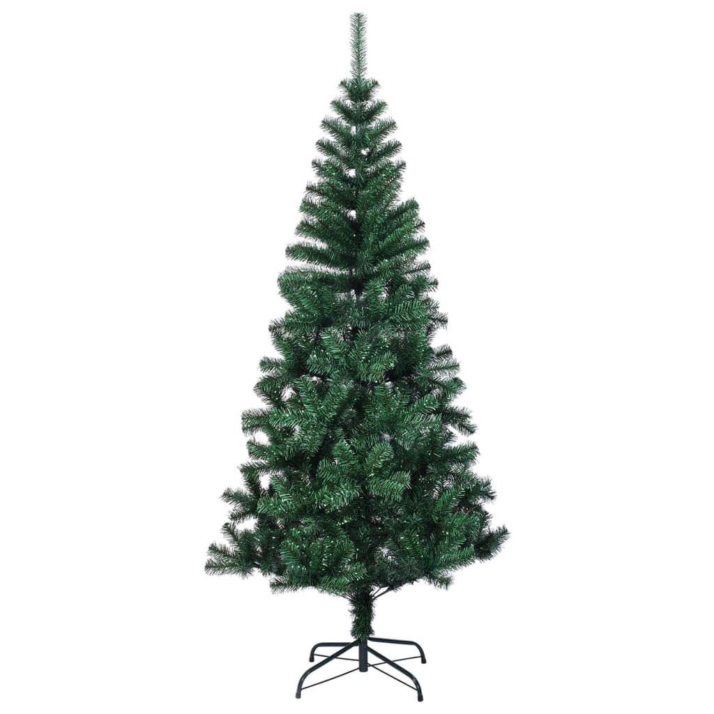 Künstlicher Weihnachtsbaum Schillernde Spitzen Grün 120 cm PVC