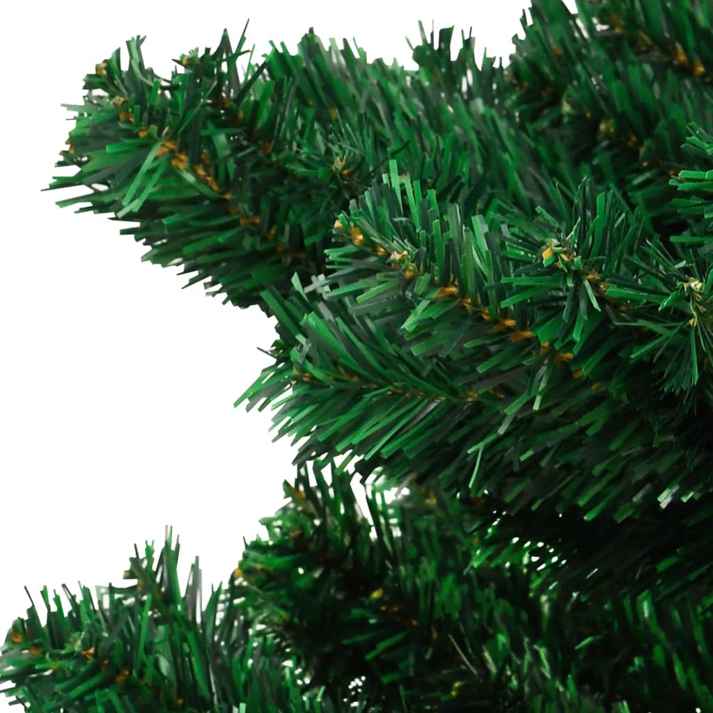 Spiral-Weihnachtsbaum mit Beleuchtung und Topf Grün 120 cm