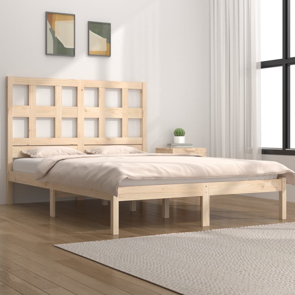 Massivholzbett ohne Matratze 135x190 cm Kiefernholz