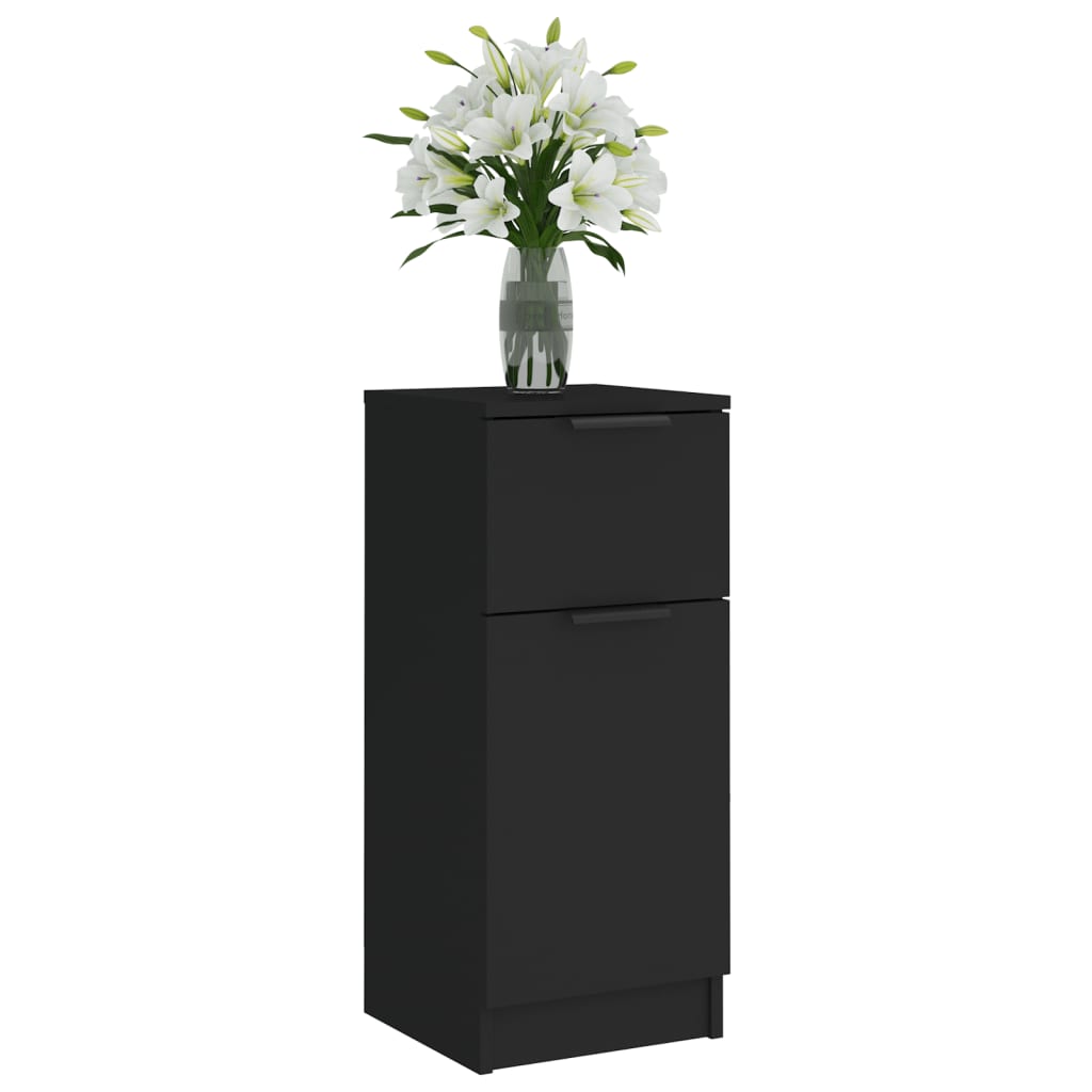 Sideboards 2 Stk. Schwarz 30x30x70 cm Holzwerkstoff
