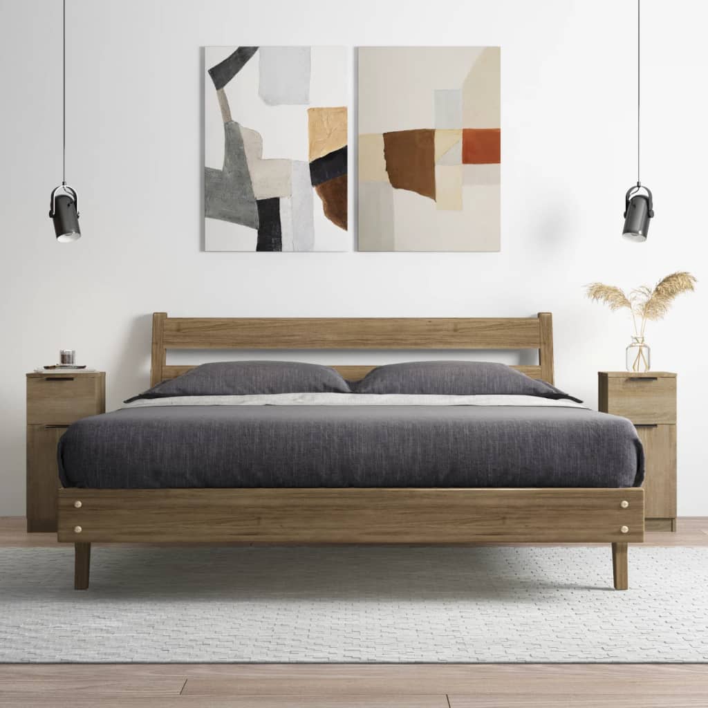 Sideboards 2 Stk. Sonoma-Eiche 30x30x70 cm Holzwerkstoff