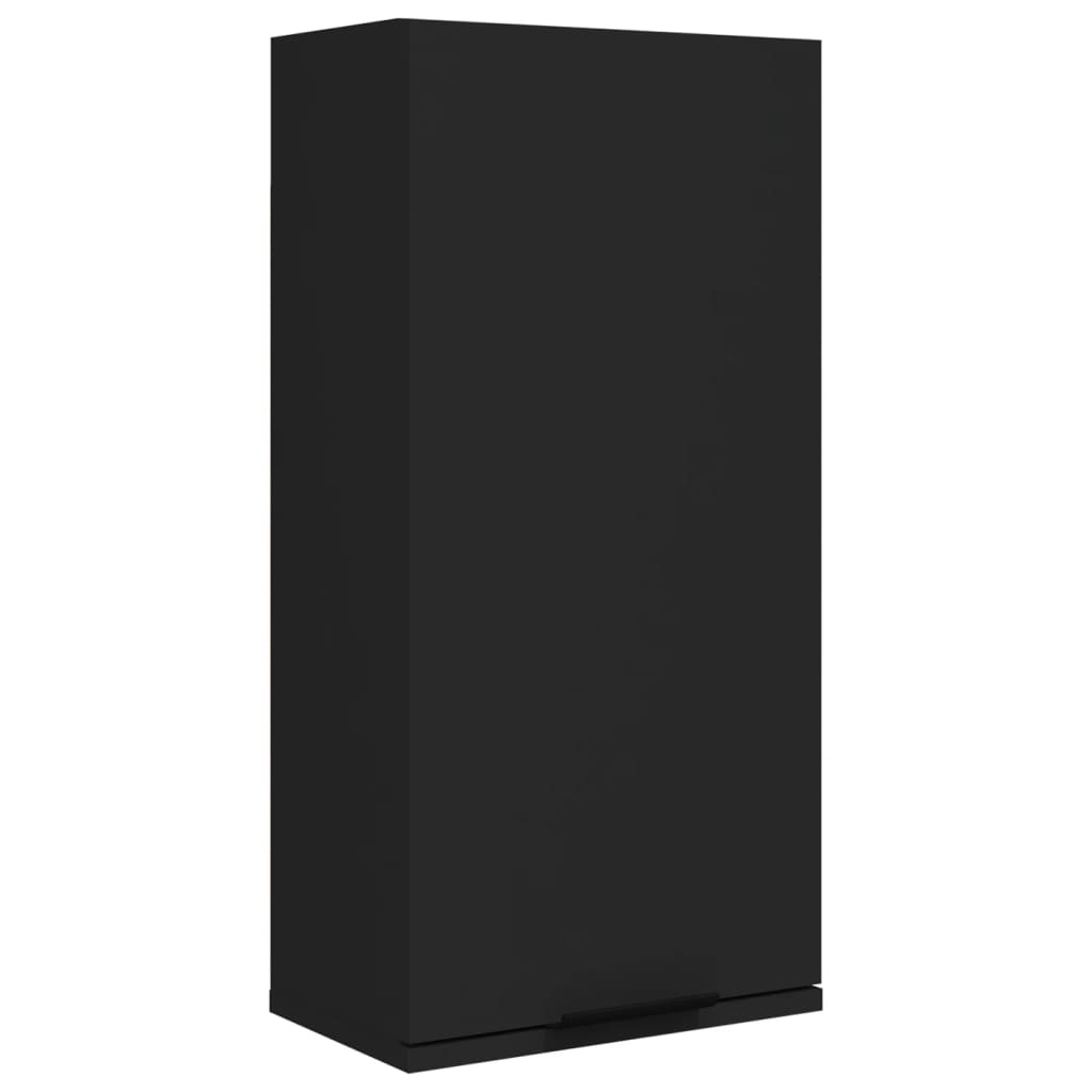 Wand-Badeschrank Schwarz 32x20x67 cm