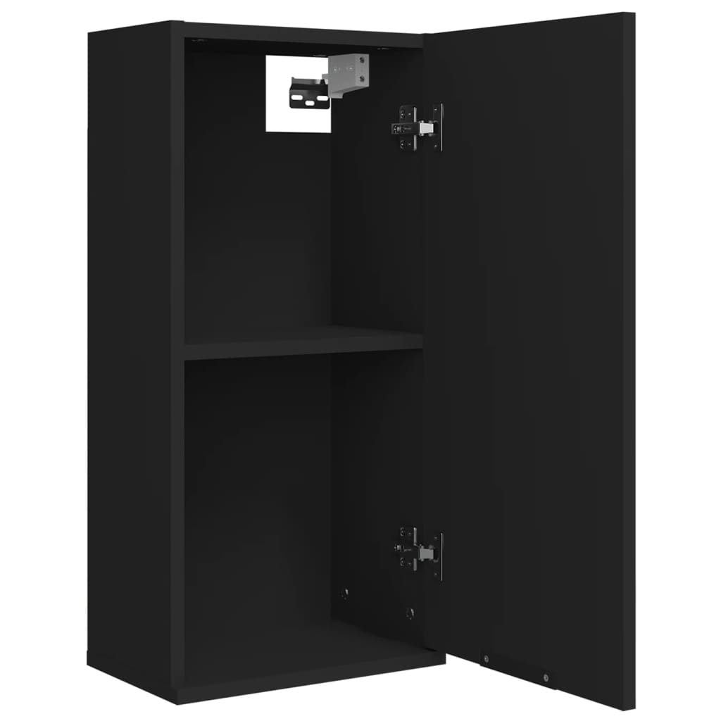 Wand-Badeschrank Schwarz 32x20x67 cm