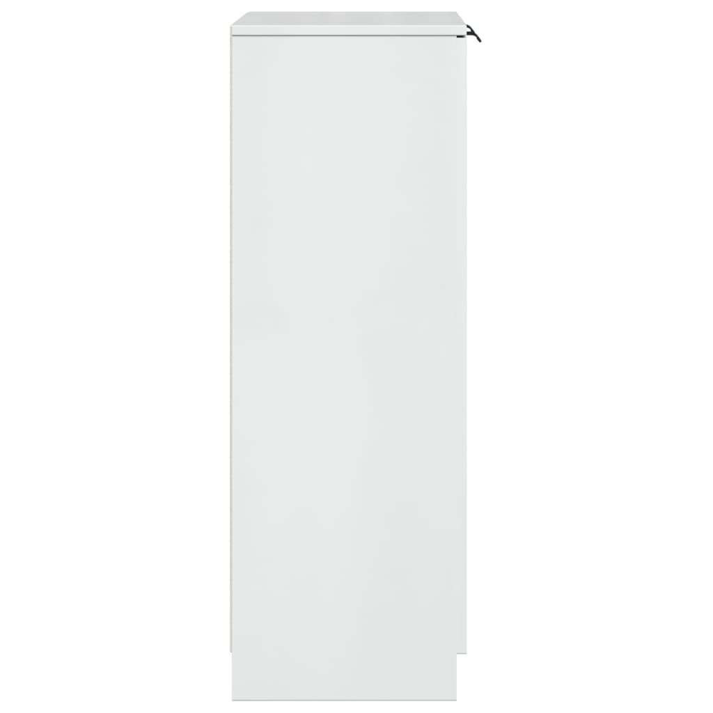 Schuhschrank Hochglanz-Weiß 59x35x100,5 cm Holzwerkstoff