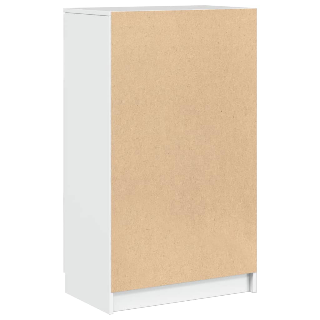 Schuhschrank Hochglanz-Weiß 59x35x100,5 cm Holzwerkstoff