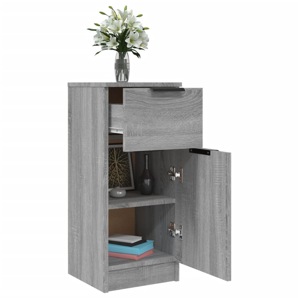 Sideboards 2 Stk. Grau Sonoma 30x30x70 cm Holzwerkstoff