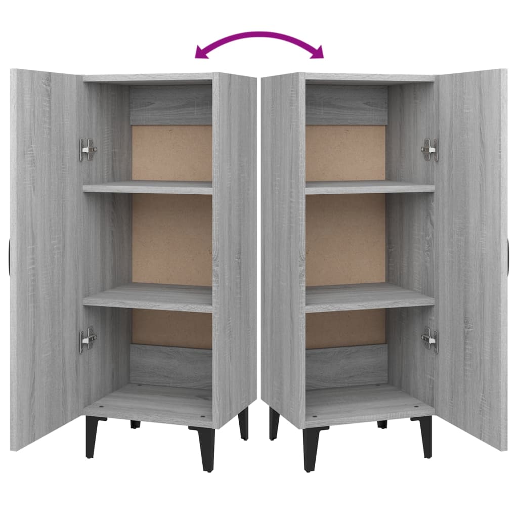 Sideboard Grau Sonoma 34,5x34x90 cm Holzwerkstoff