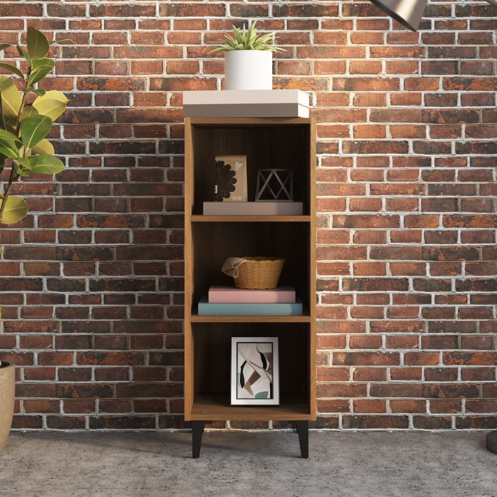 Sideboard Braun Eichen-Optik 34,5x32,5x90 cm Holzwerkstoff