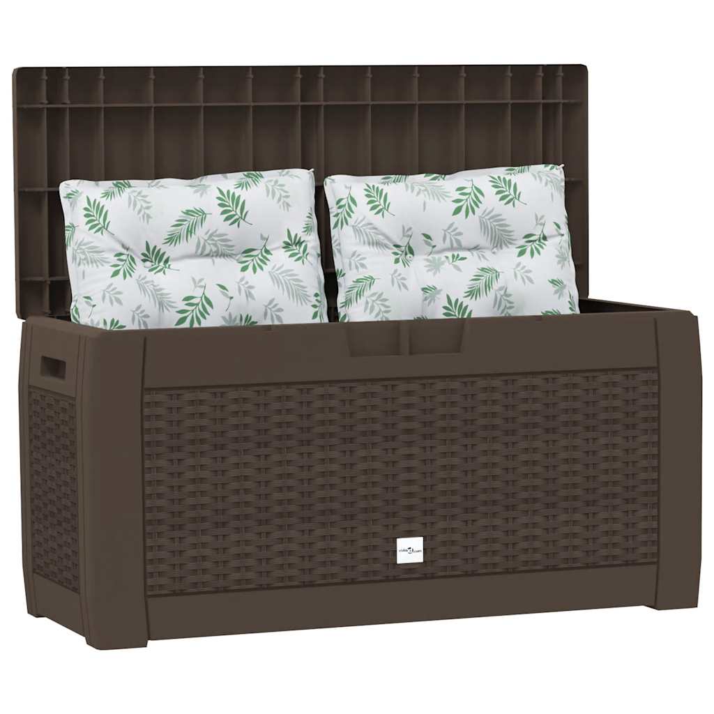 Gartentruhe Braun 119x48x60 cm Polypropylen
