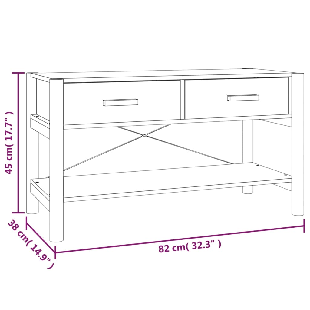 TV-Schrank Weiß 82x38x45 cm Holzwerkstoff