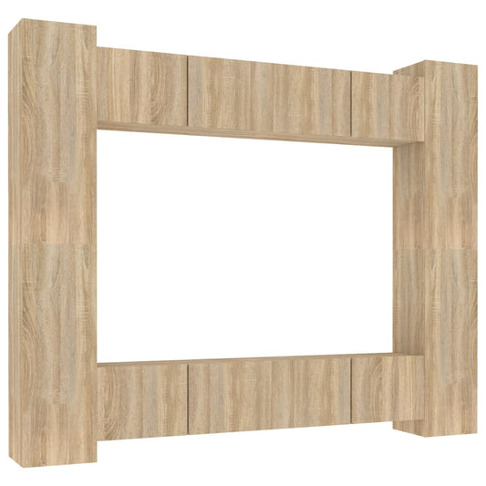 8-tlg. TV-Schrank-Set Sonoma-Eiche Holzwerkstoff