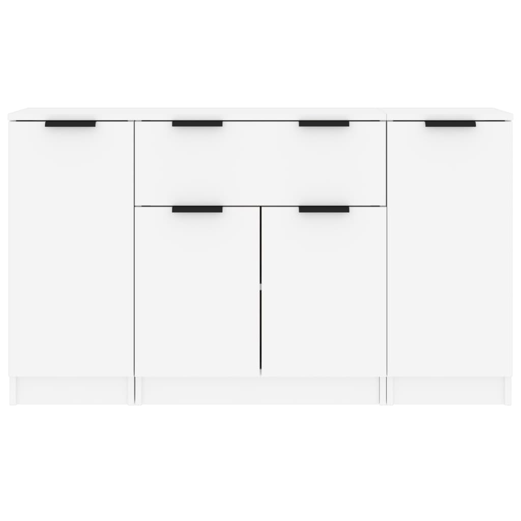 Sideboards 3 Stk. Weiß Holzwerkstoff