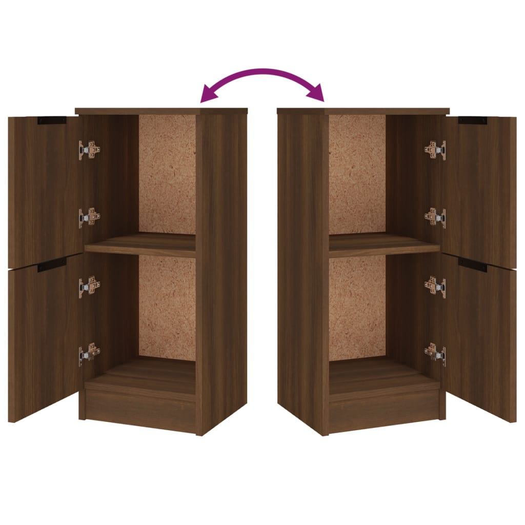 Sideboards 3 Stk. Braun Eichen-Optik Holzwerkstoff