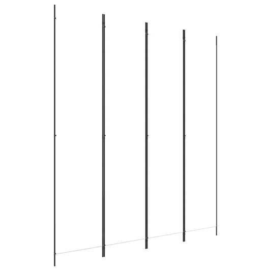 4-tlg. Paravent Weiß 200x220 cm Stoff