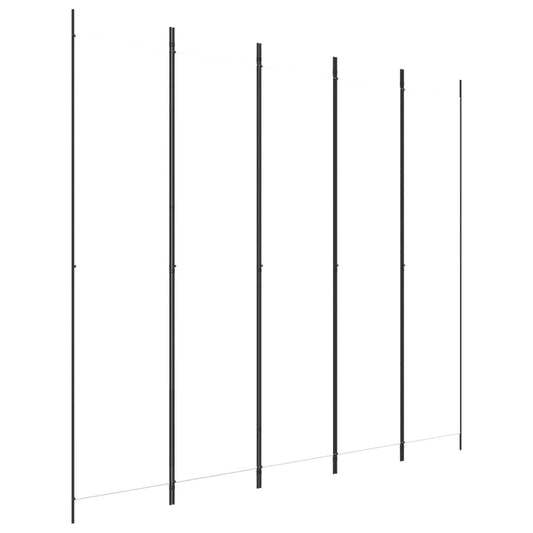 5-tlg. Paravent Weiß 250x220 cm Stoff