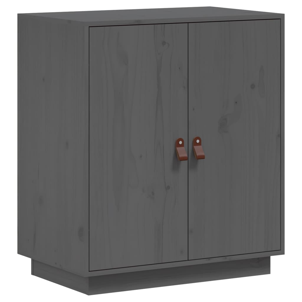 Sideboard Grau 65,5x40x75 cm Massivholz Kiefer