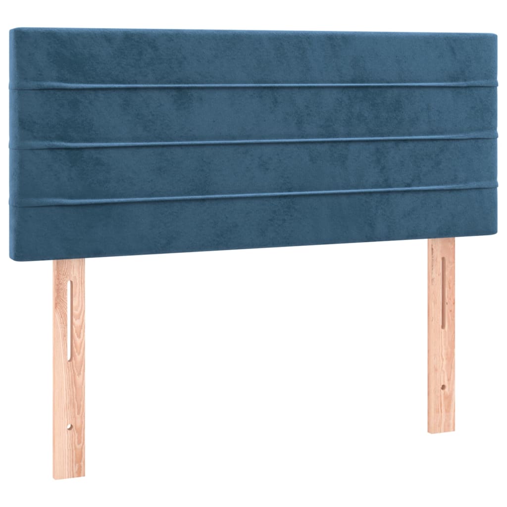 Boxspringbett mit Matratze & LED Dunkelblau 100x200 cm Samt