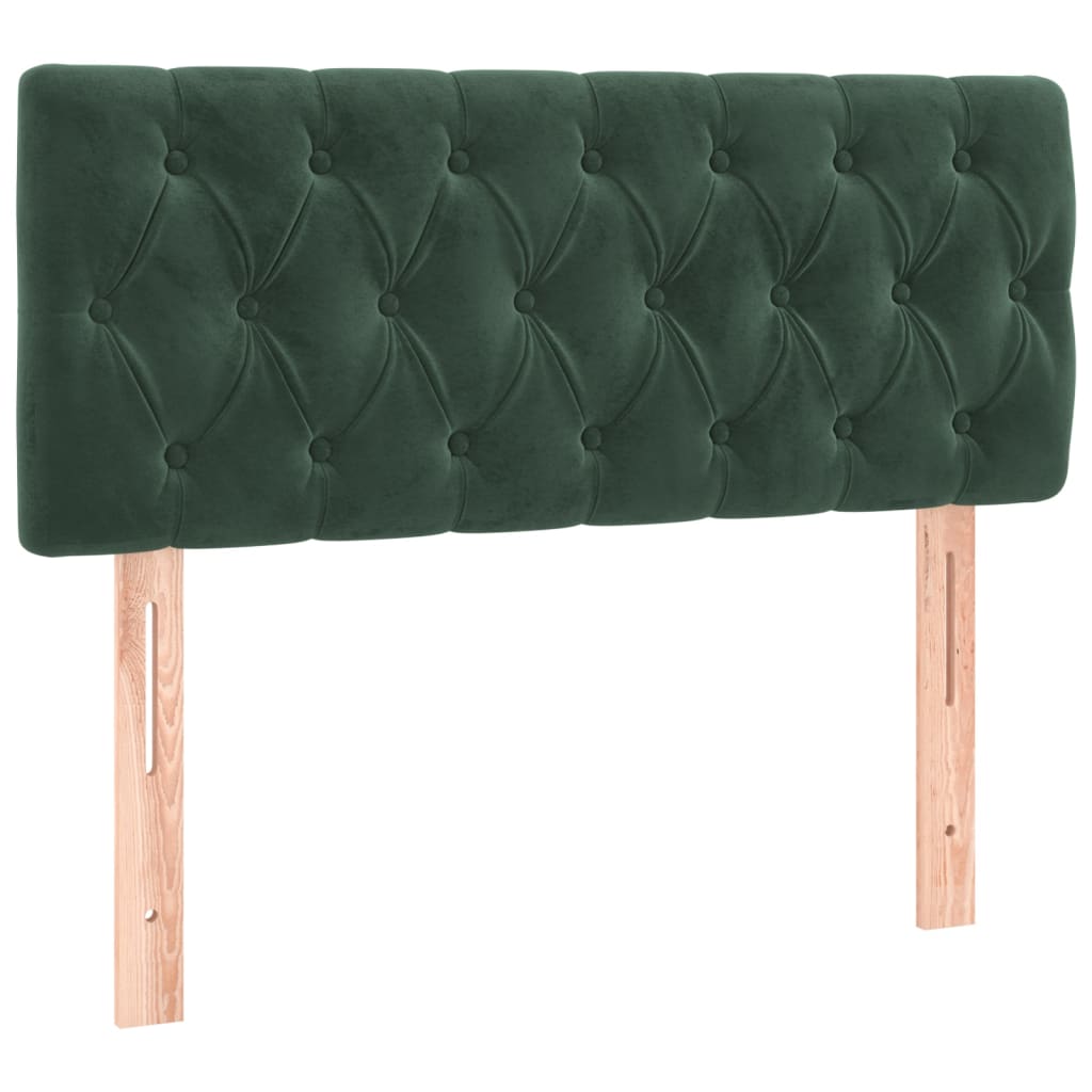 Boxspringbett mit Matratze & LED Dunkelgrün 90x190 cm Samt