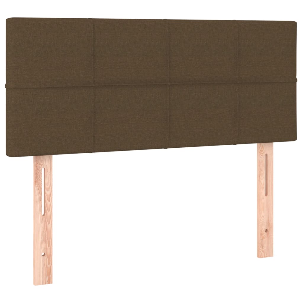 Boxspringbett mit Matratze Dunkelbraun 120x200 cm Stoff