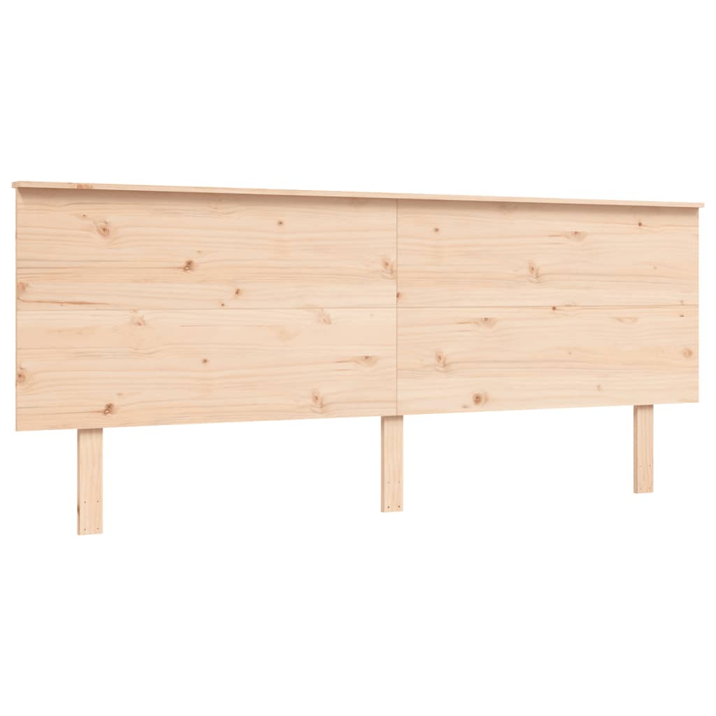 Massivholzbett mit Kopfteil 200x200 cm