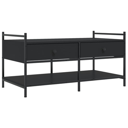 Couchtisch Schwarz 99x50x50 cm Holzwerkstoff